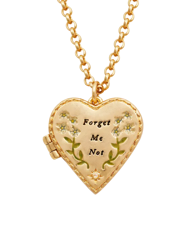 fable-england-forget-me-not-herz-halskette-gold-medaillon image 1