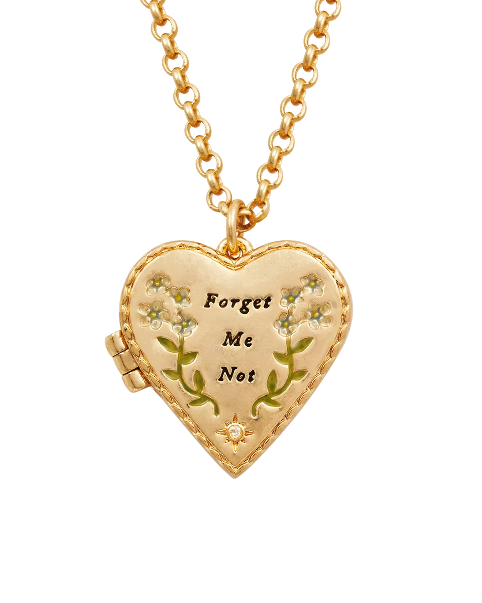 fable-england-forget-me-not-herz-halskette-gold-medaillon image 1
