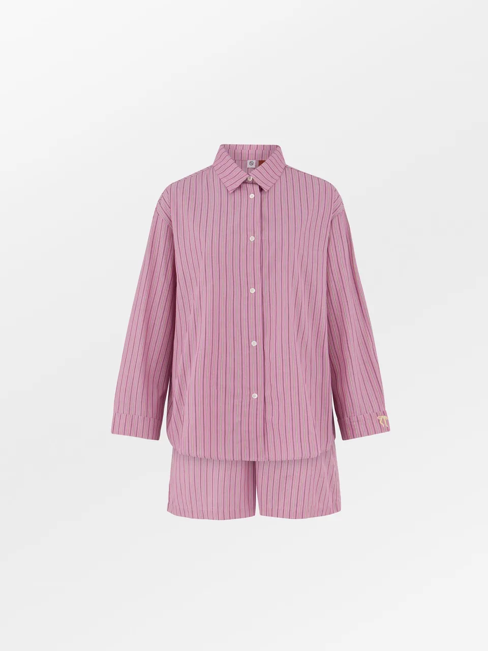 becks-ndergaard-stripel-pyjama-shirt-shorts-mauve-orchid-s image 1