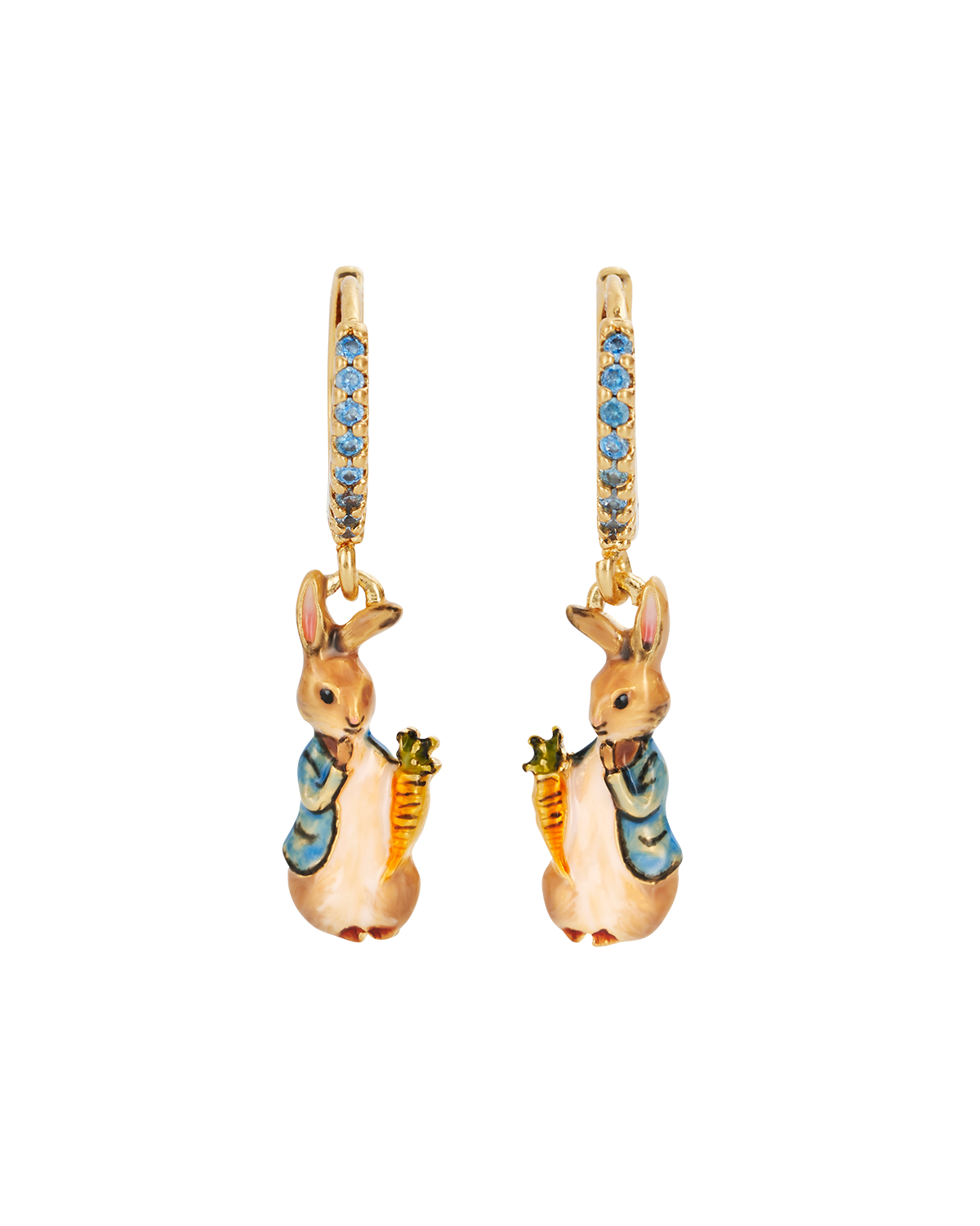 fable-england-peter-rabbit-karotten-huggie-ohrringe-gold image 1