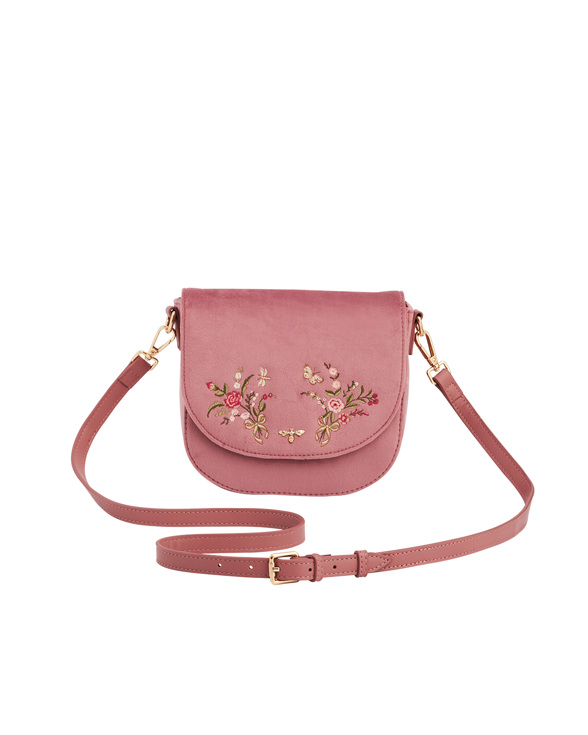 fable-england-beth-saddle-bag-rosa-samt-bestickt image 1