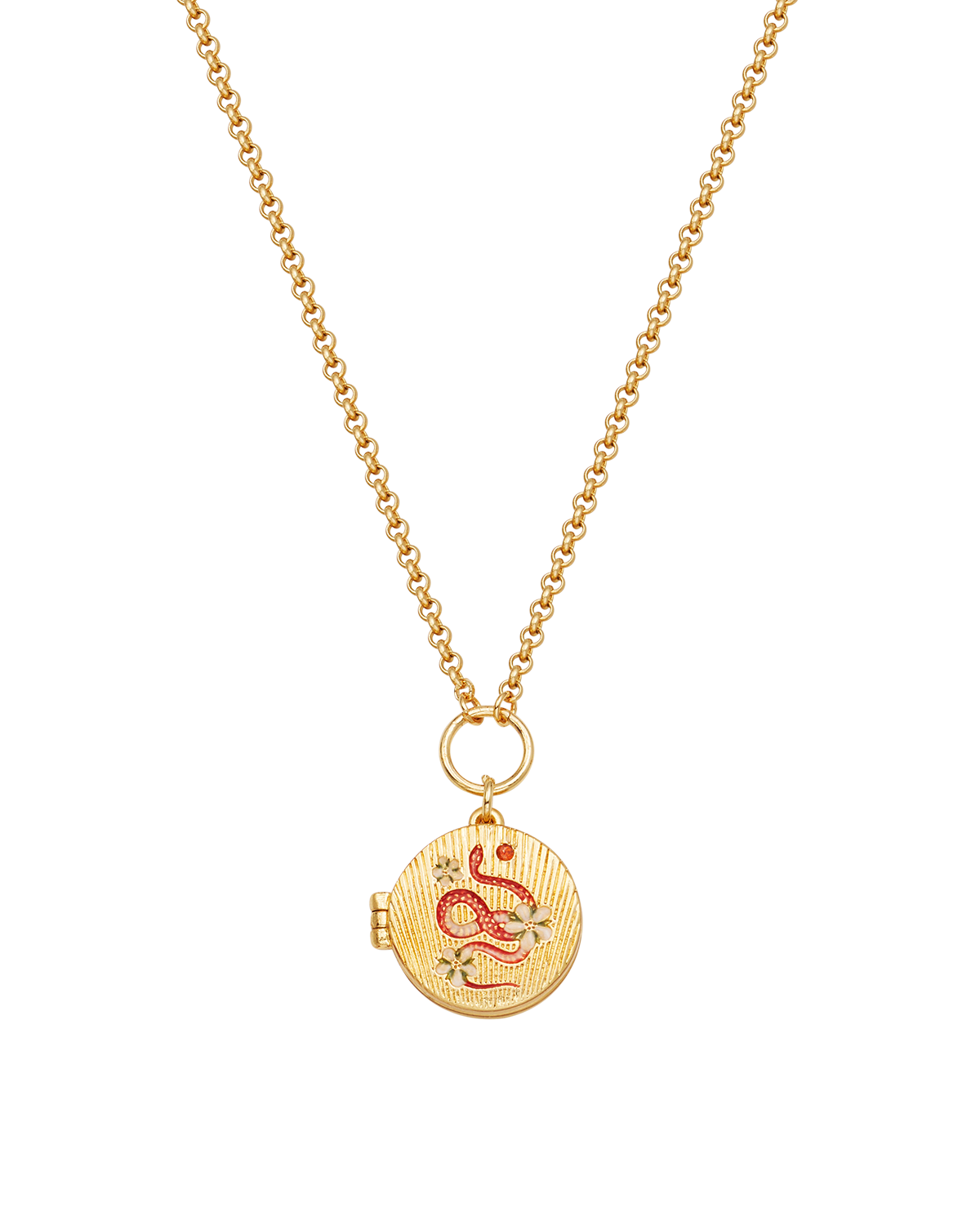 fable-england-snake-blossom-medaillonkette-gold image 5