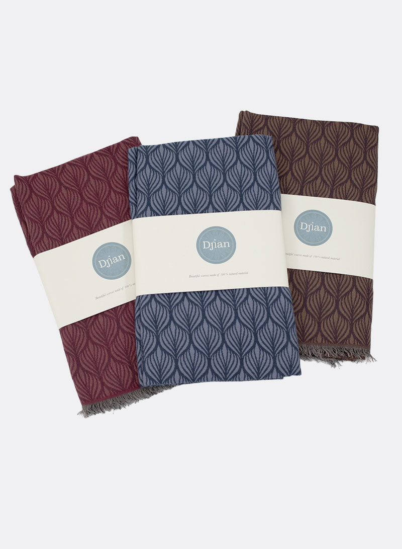 djian-pina-schal-jacquard-baumwolle-braun-warm image 3