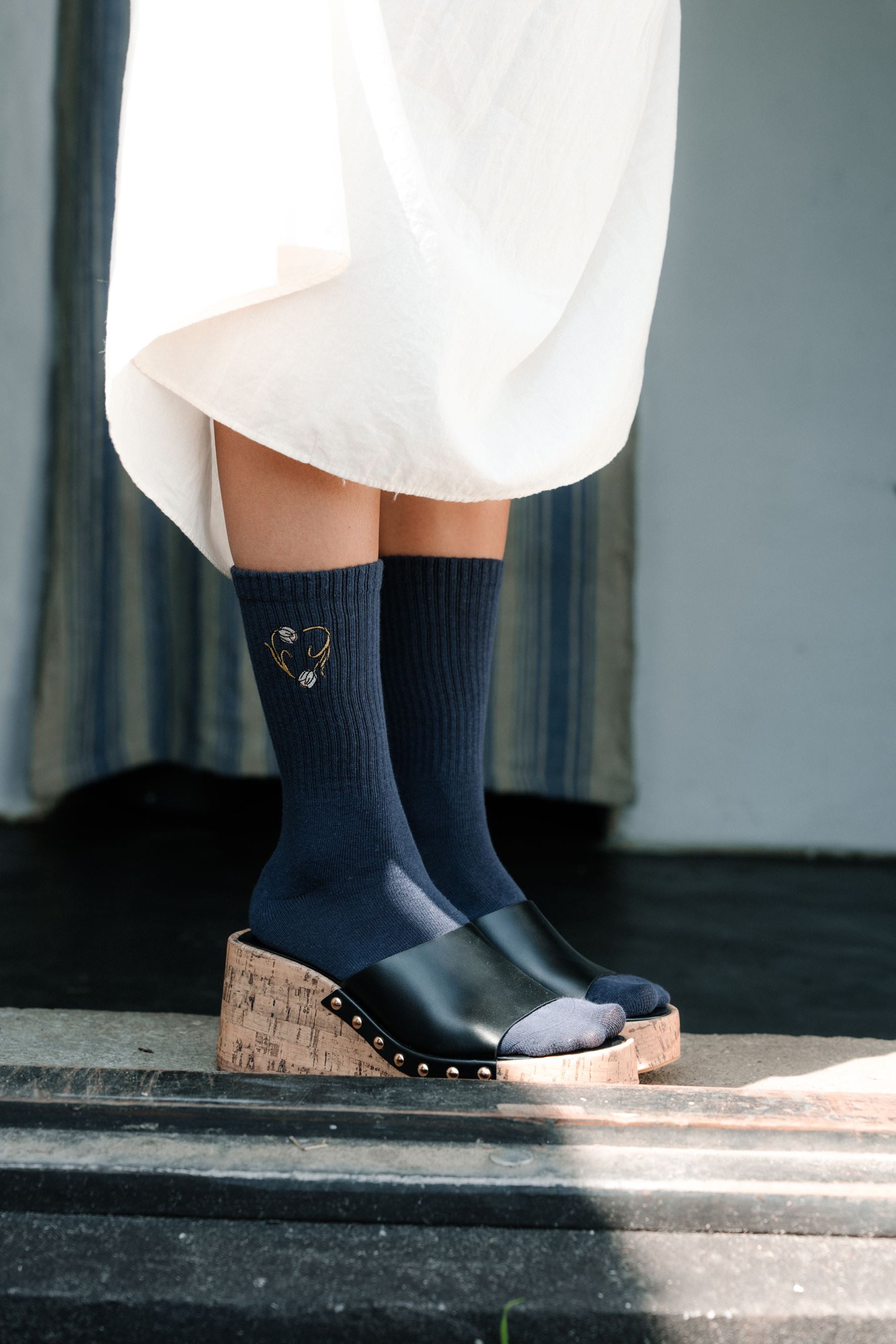 becks-ndergaard-tulipa-cotta-socken-naval-blue-37-39 image 2
