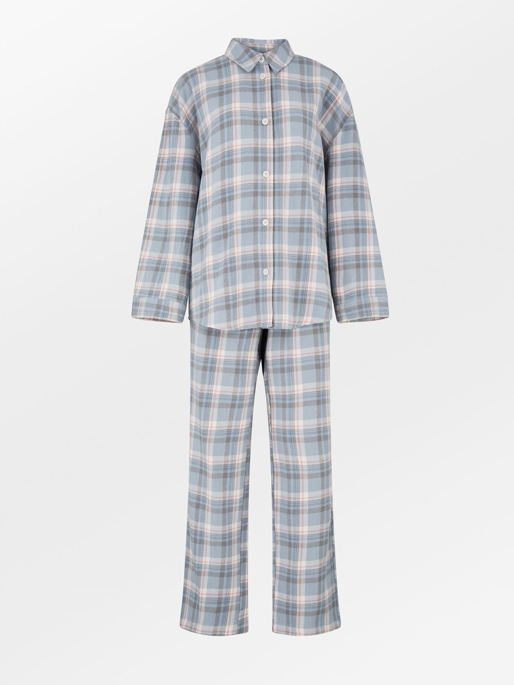 becks-ndergaard-flannel-pyjamas-set-dusty-blue-bio-baumwolle image 1