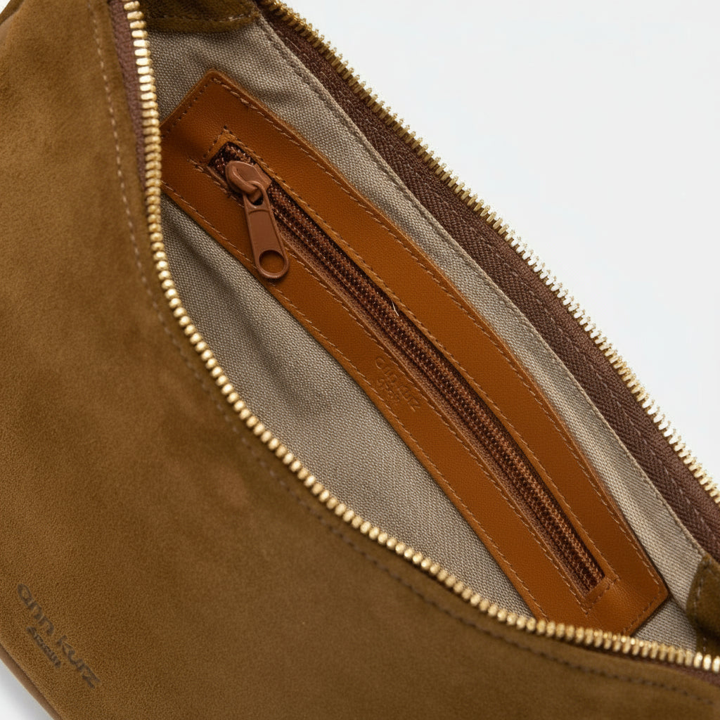 ann-kurz-fanny-pack-suede-brown-bauchtasche-wildleder image 2