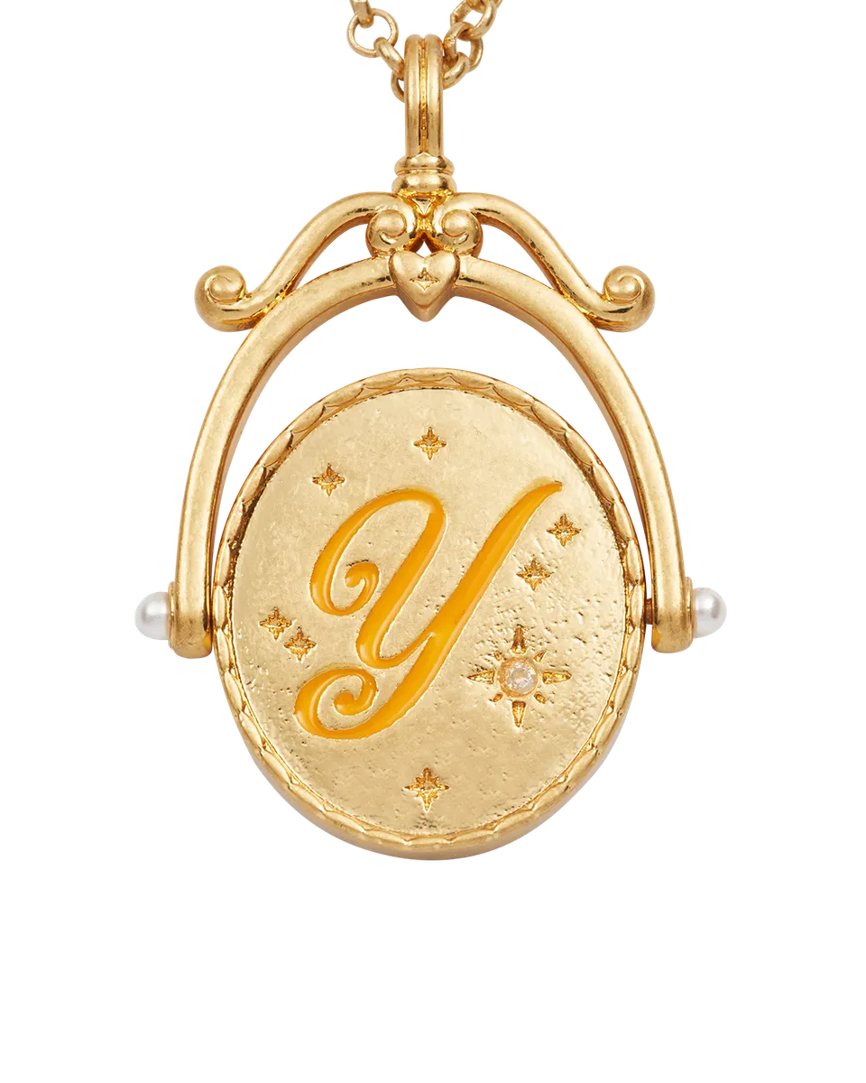 fable-england-yarrow-y-initial-spinner-halskette-gold-messing image 1