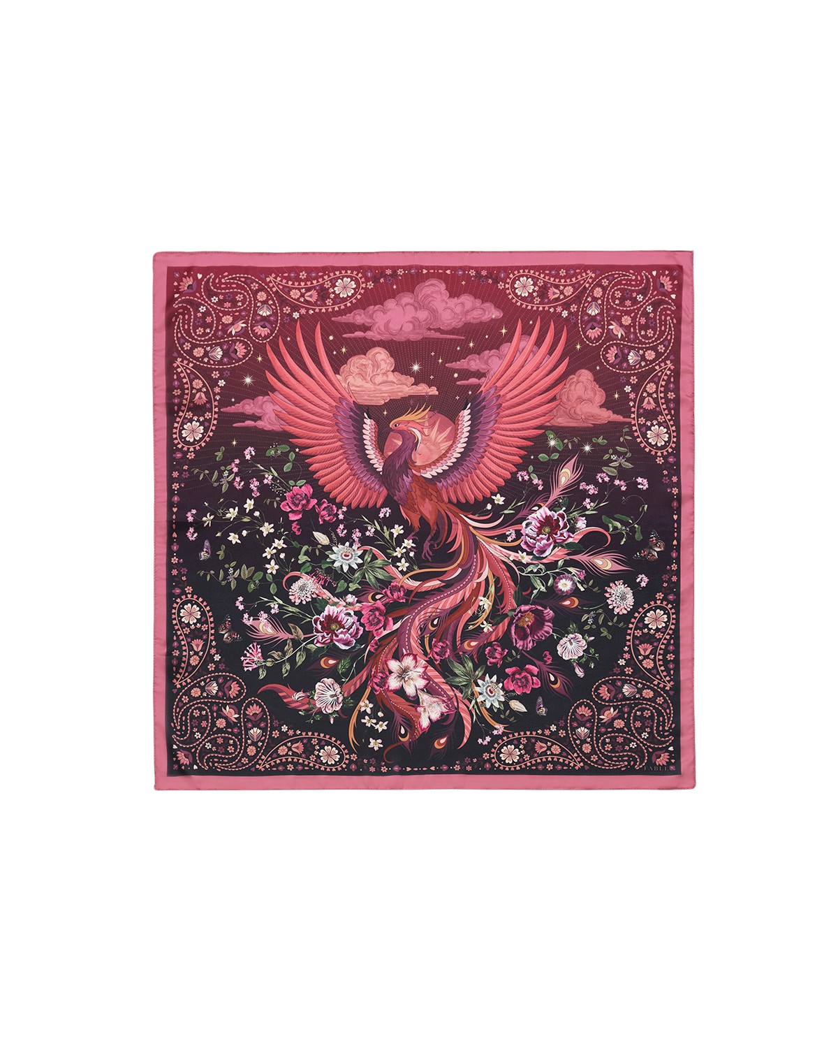 fable-eve-narrative-square-scarf-tuch-burgundy image 1