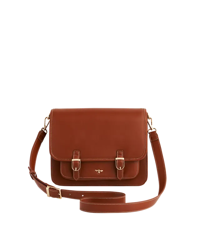 fable-england-tan-classic-satchel-tasche-cognac-vegan image 1