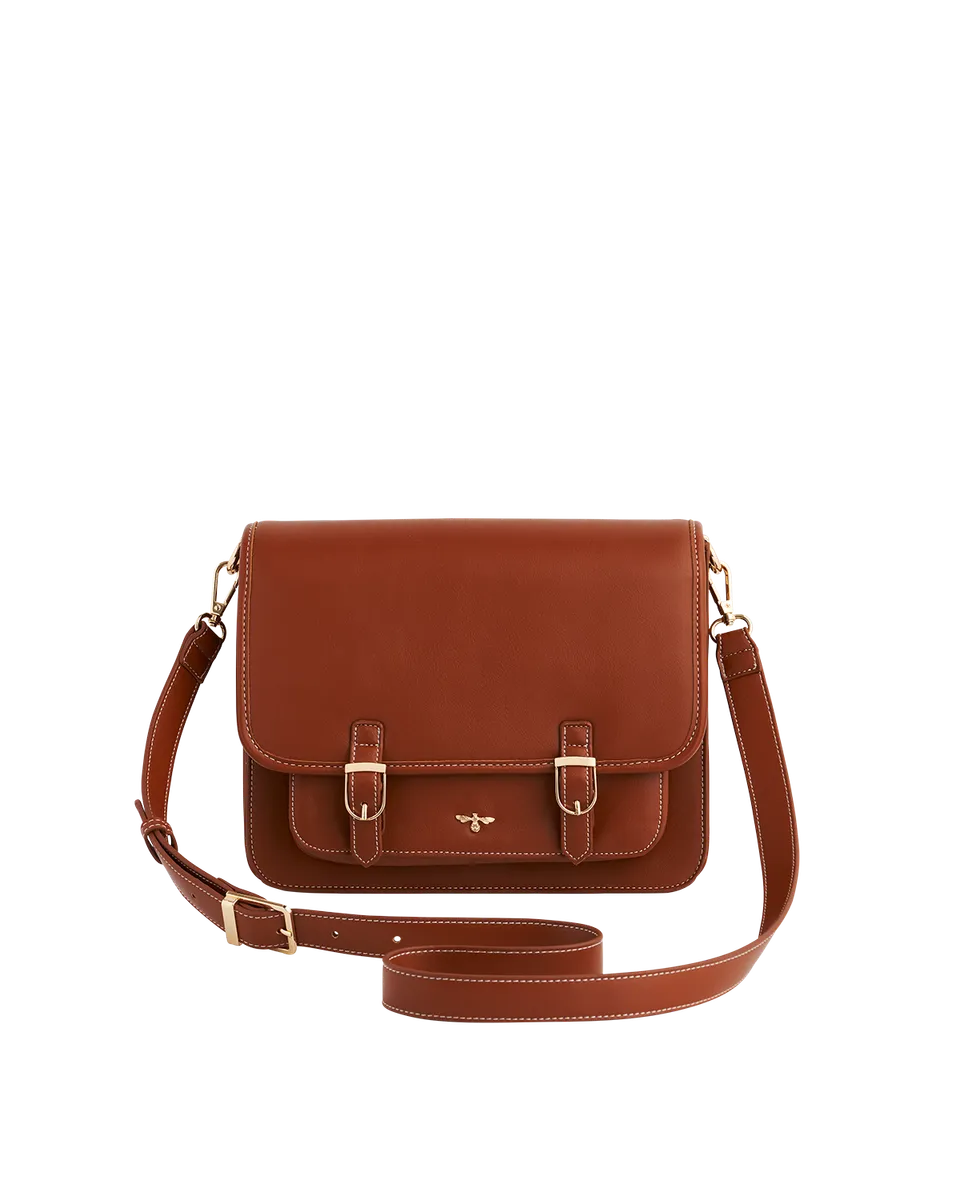fable-england-tan-classic-satchel-tasche-cognac-vegan image 1