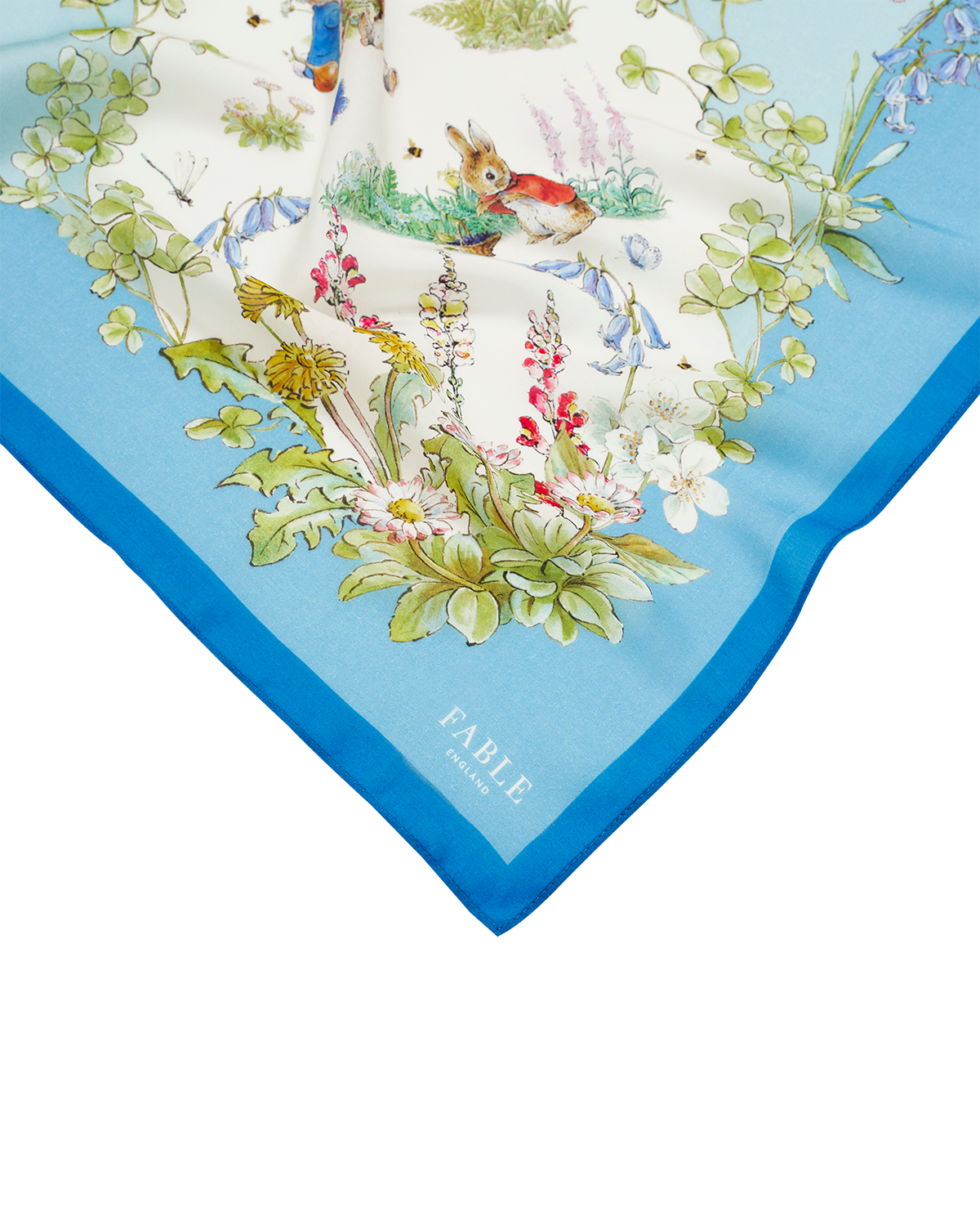 fable-england-peter-rabbit-tuch-blau-seide-quadrat-90 image 4