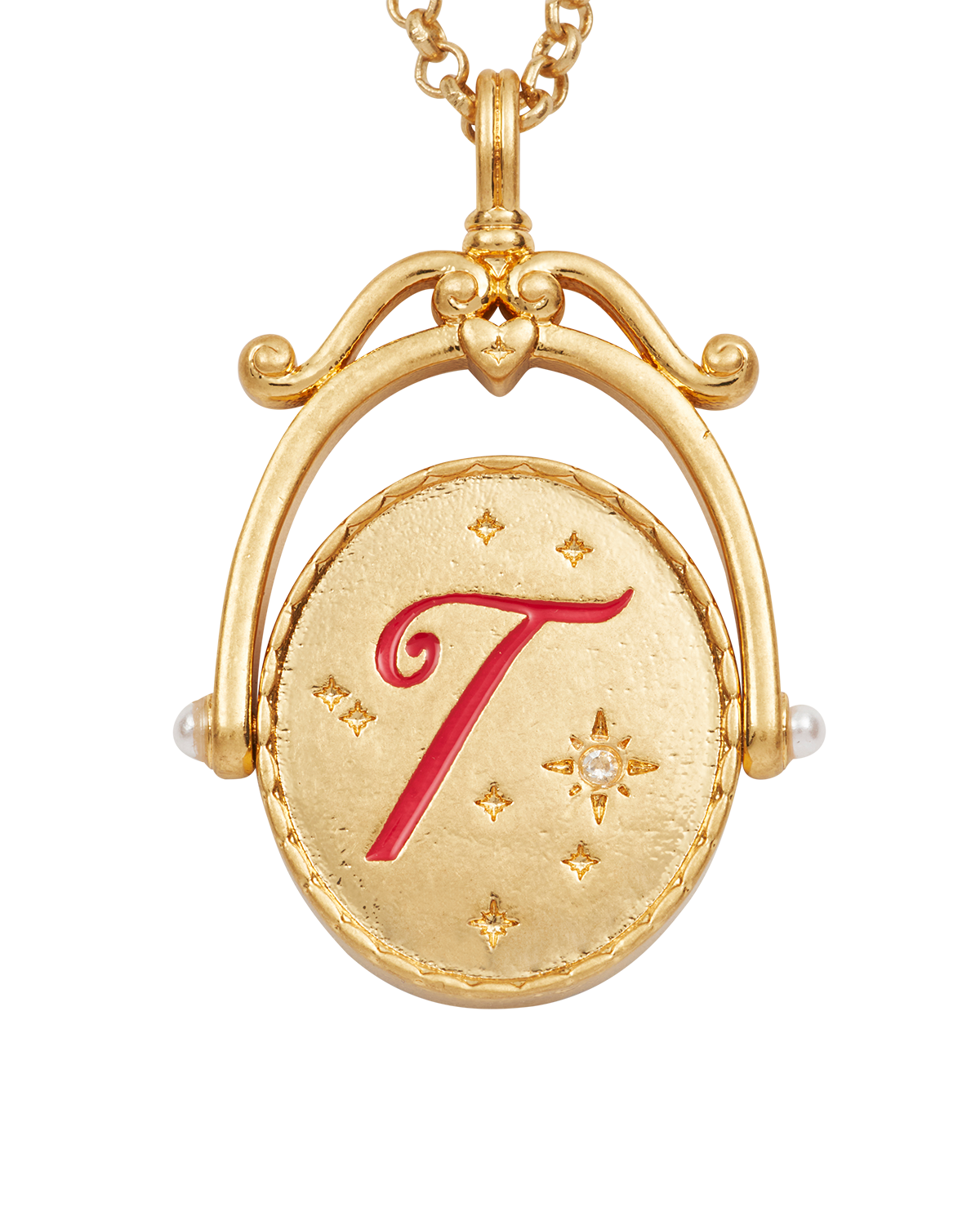fable-england-t-initial-tulip-halskette-gold-buchstabe-t image 1
