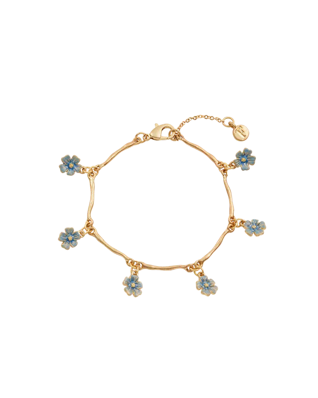 fable-england-forget-me-not-armband-gold-mit-emaille-blumen image 1