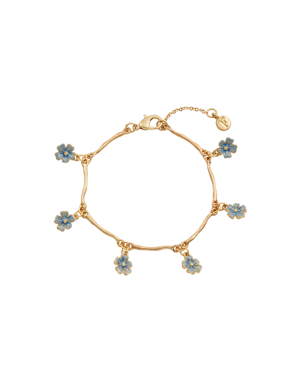 fable-england-forget-me-not-armband-gold-mit-emaille-blumen image 1
