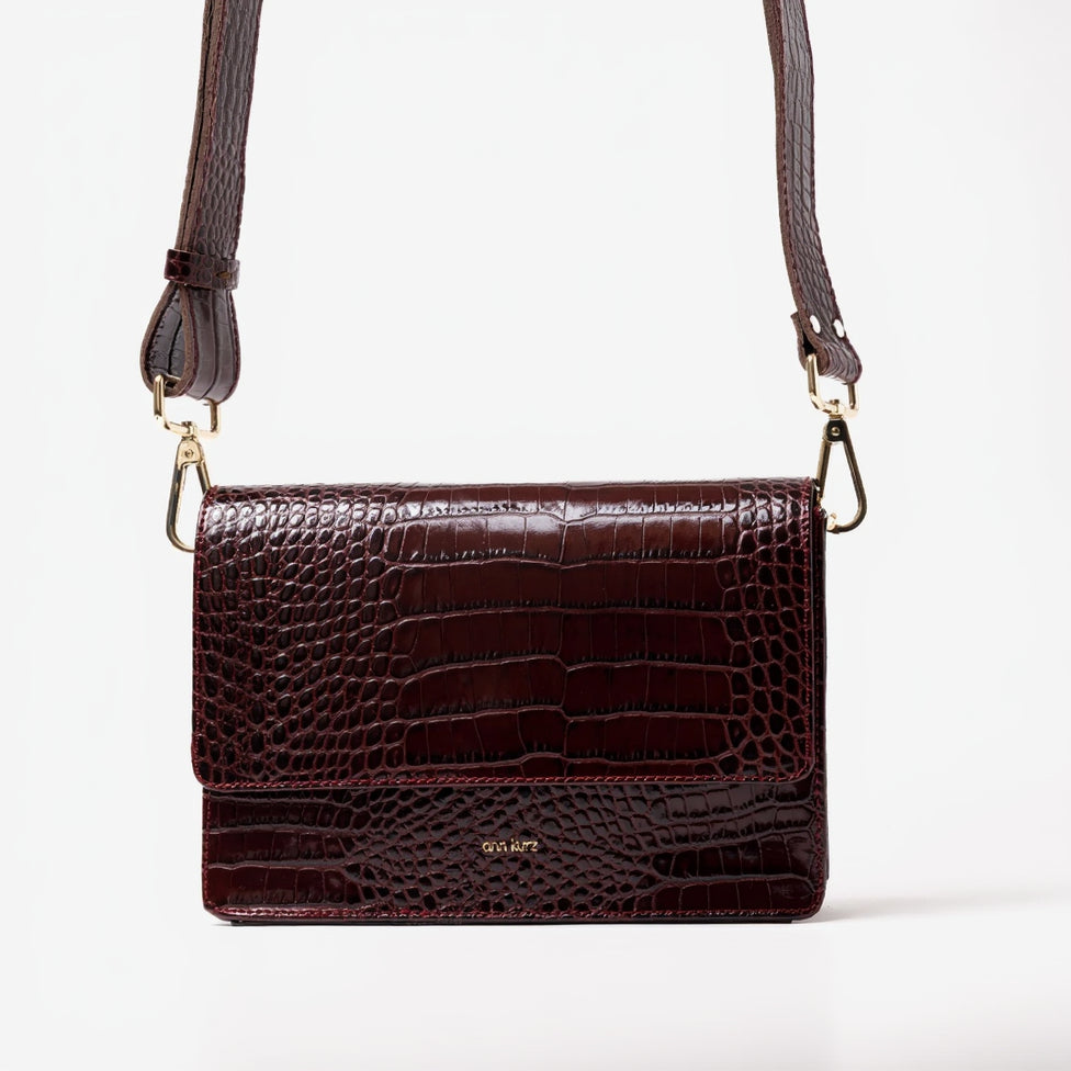 ann-kurz-perfect-square-kroko-umh-ngetasche-bordeaux-klappe image 2