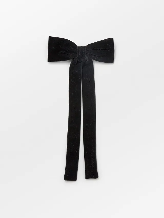 becks-ndergaard-velvet-bow-haarclip-schwarz-samt-gro image 1