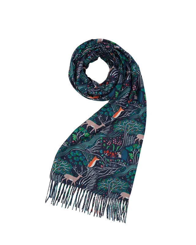 fable-england-enchanted-tree-schal-navy-fransen image 1