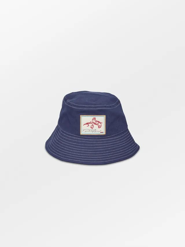 becks-ndergaard-canvas-bucket-hat-navy-blue-baumwolle image 1