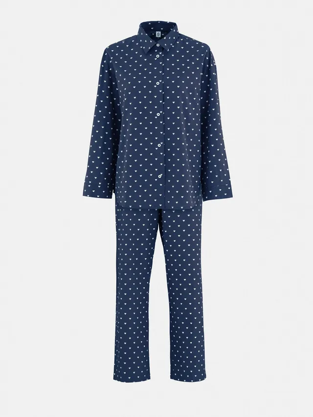 becks-ndergaard-hearts-pyjama-set-navy-off-white-gr-m image 1