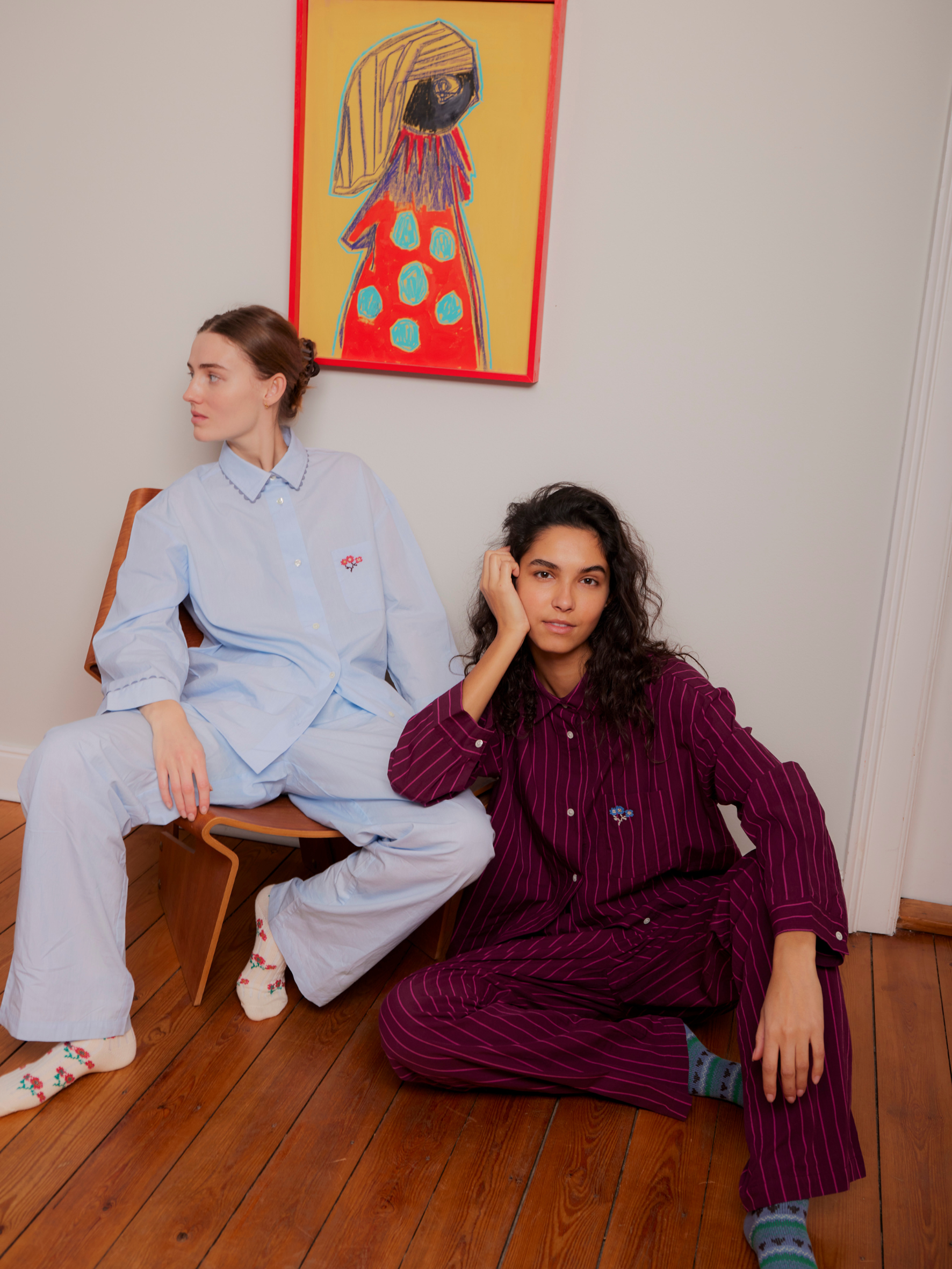 becks-ndergaard-homewear-striped-pyjamas-shirt-pyjama-rot-gr-m image 4