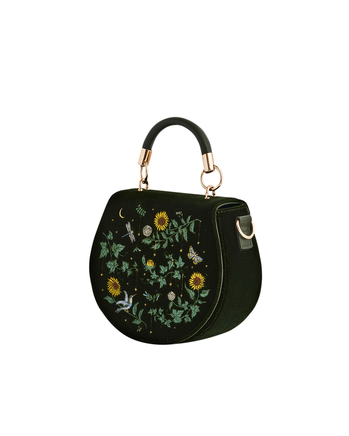 fable-charlotte-sunflower-top-handle-bag-samt-gr-n image 5