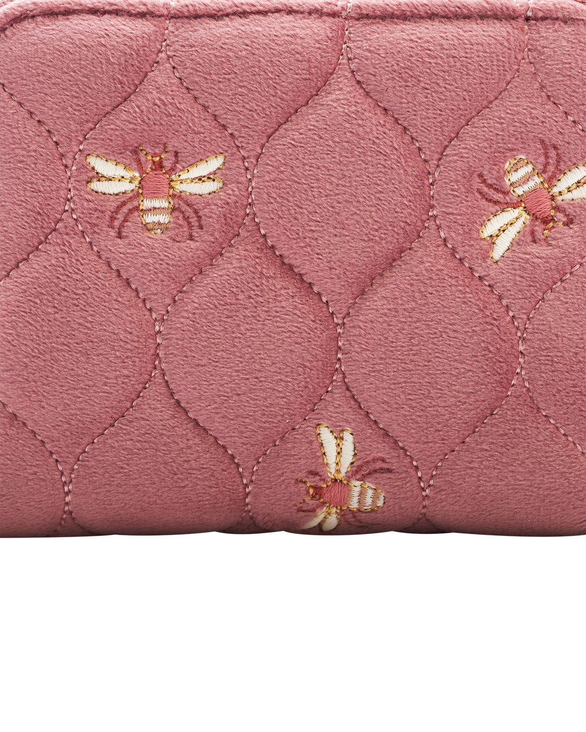 fable-england-quilted-bee-geldb-rse-rosa-samt-bienen-stickerei image 7
