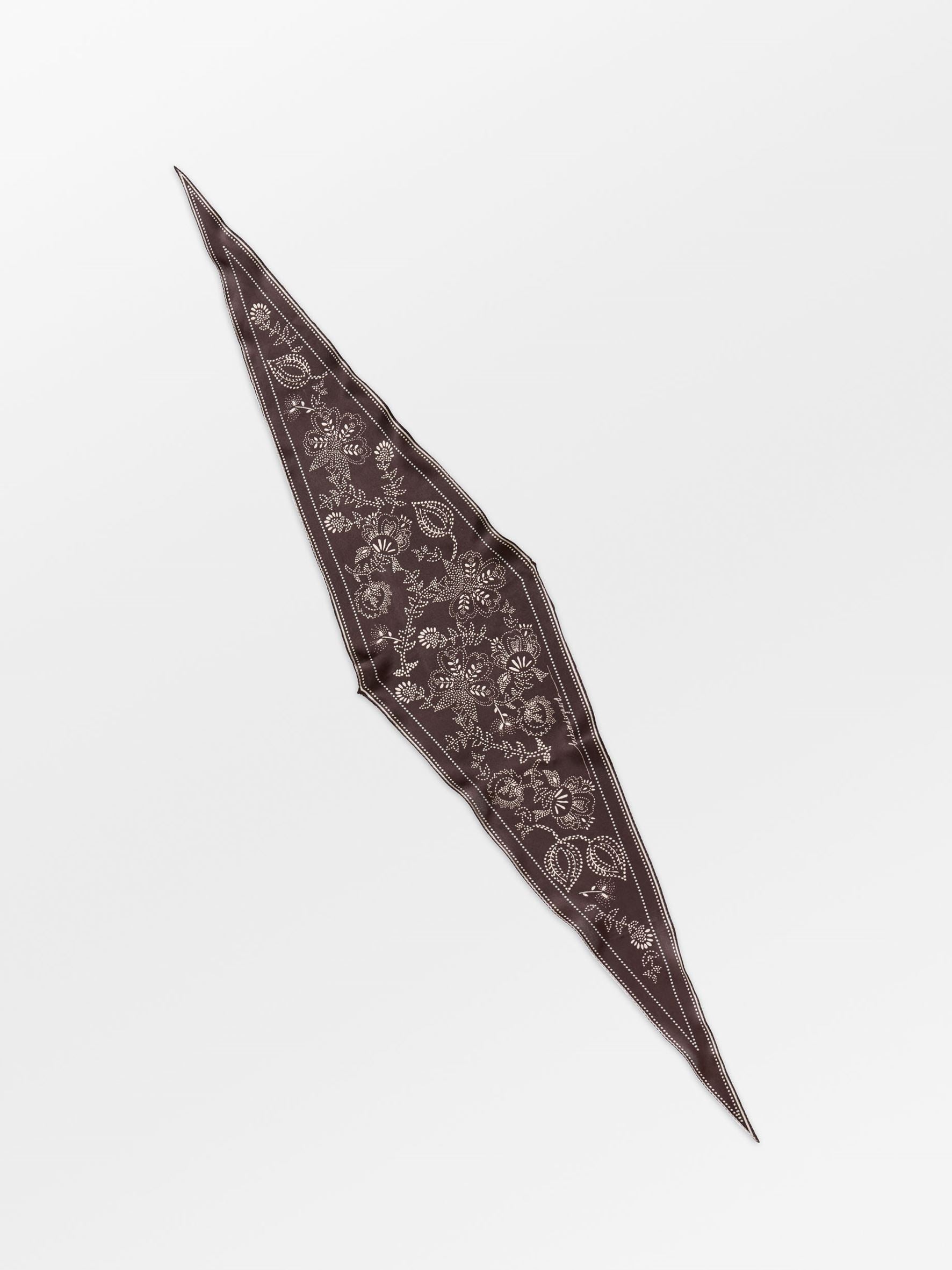 becks-ndergaard-dotted-flora-diamond-scarf-seidenschal-braun image 2
