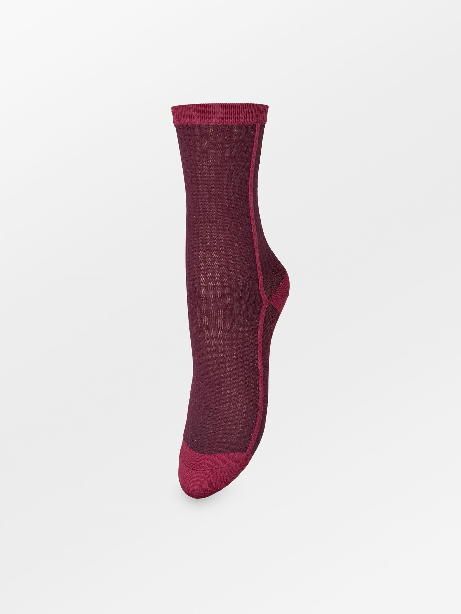 becks-ndergaard-stripy-glitter-socken-fig-red-37-39 image 1