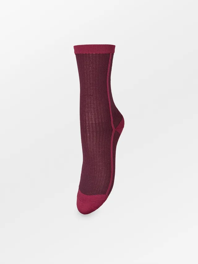 becks-ndergaard-stripy-glitter-socken-fig-red-37-39 image 1