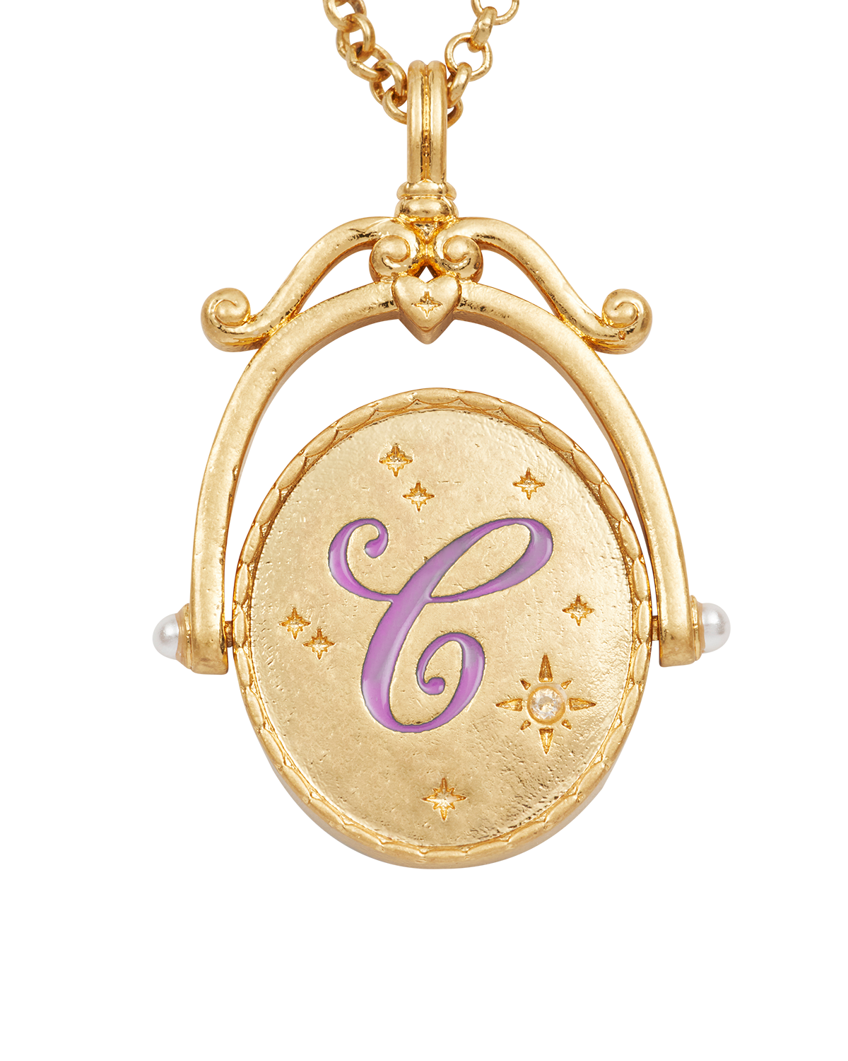 fable-england-c-initial-cornflower-halskette-gold-buchstabe-c image 1