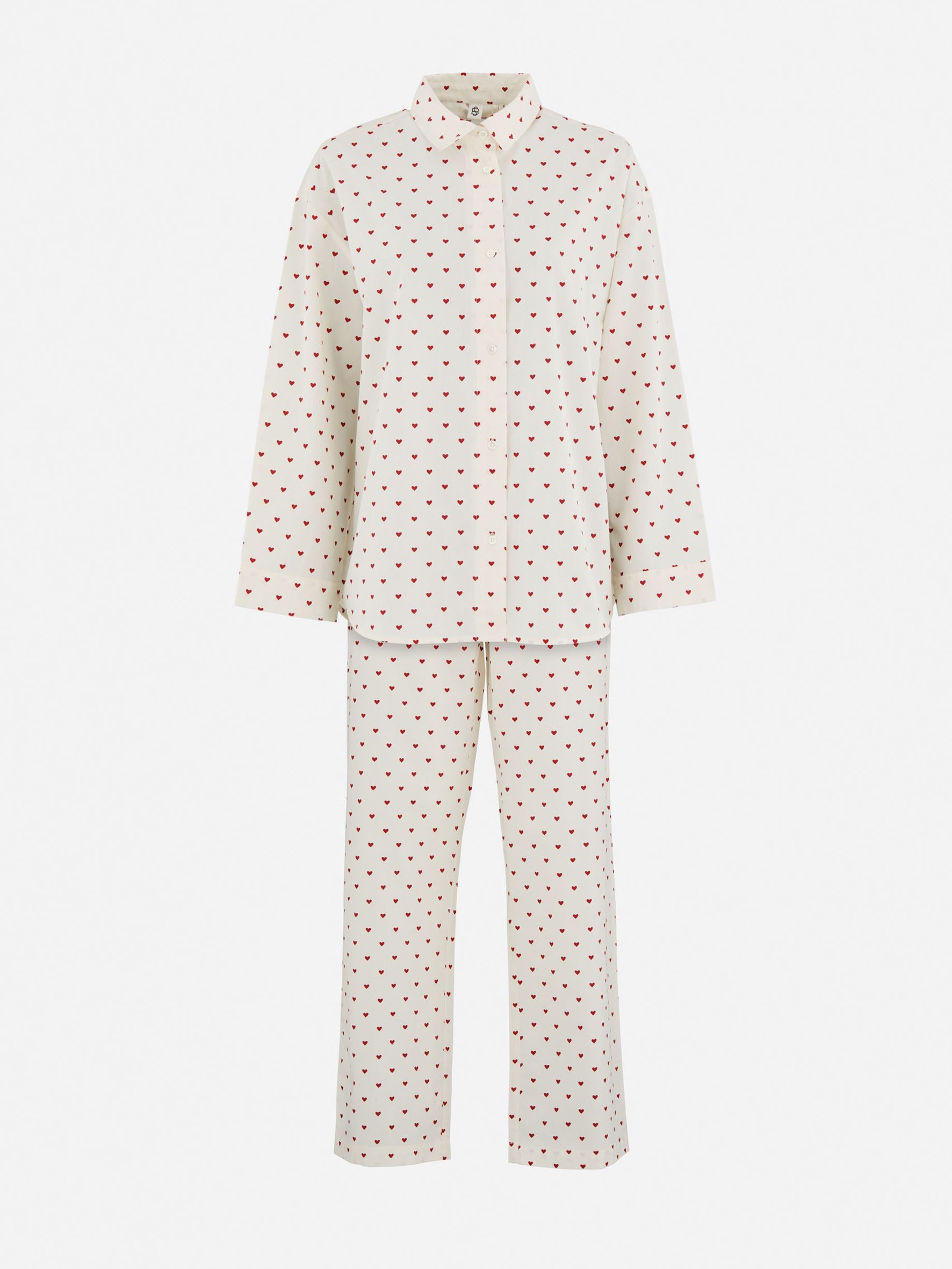 becks-ndergaard-amor-pyjama-set-off-white-red-m-bio-baumwolle image 1