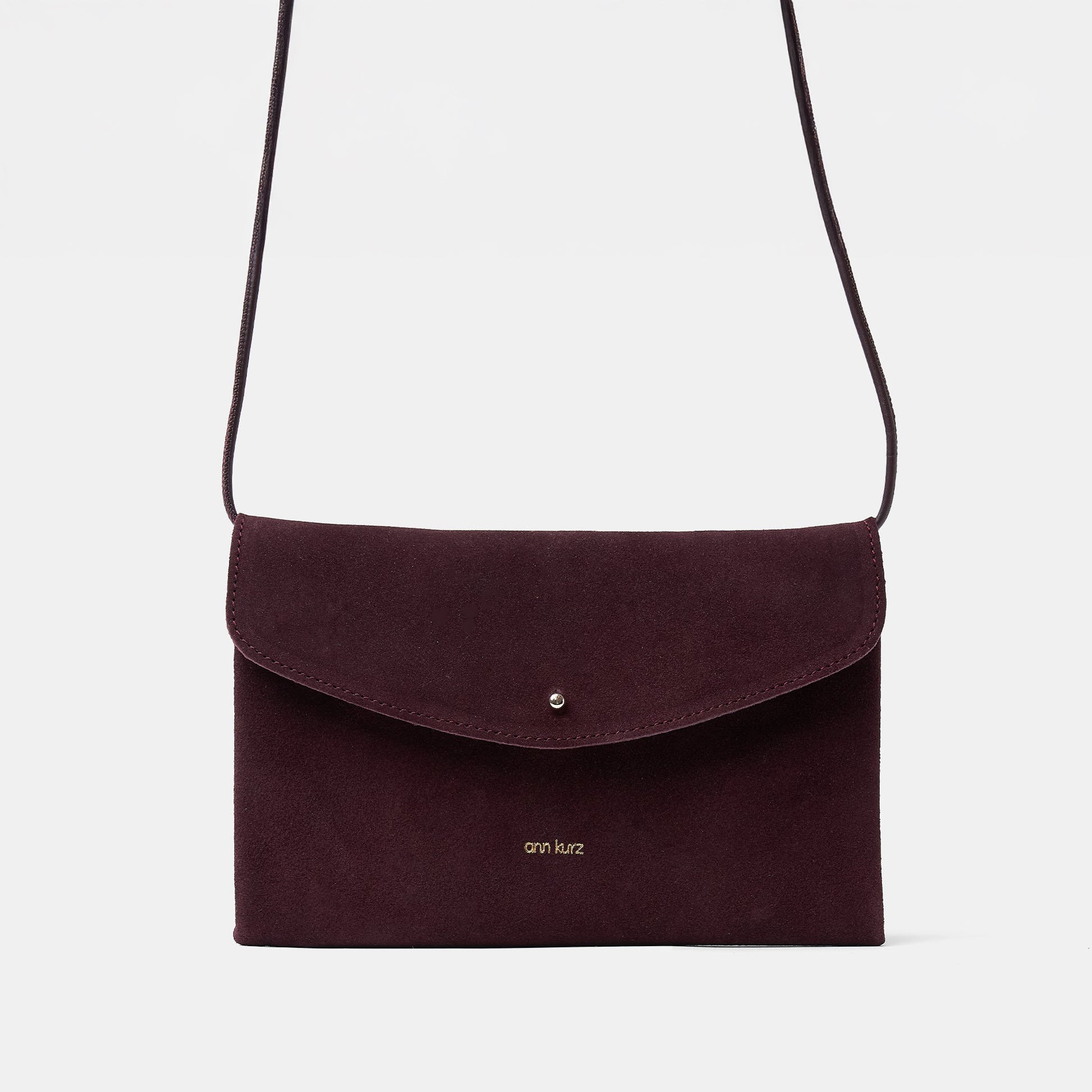 ann-kurz-cute-clutch-clutch-suede-burgundy-22-cm image 1