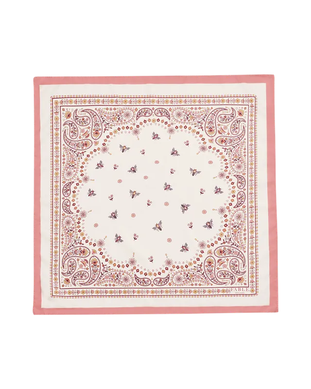 fable-england-eve-bandana-halstuch-rosa-mit-bienenmuster image 1