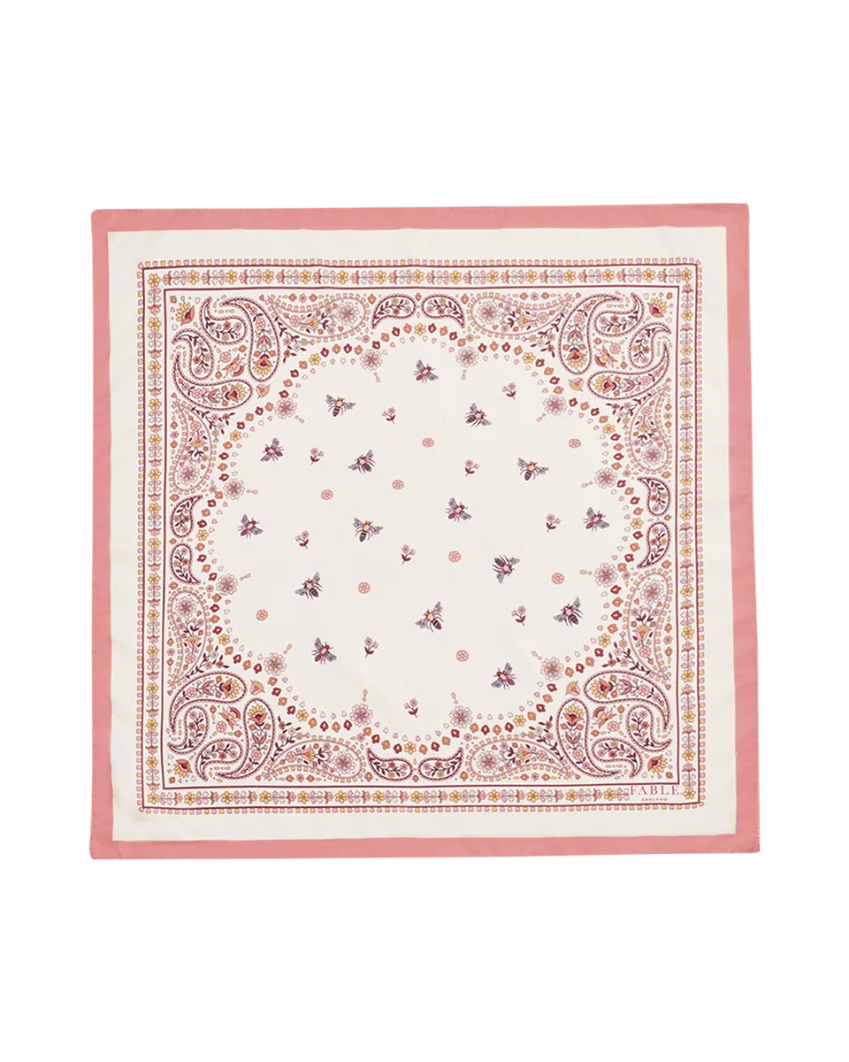 fable-england-eve-bandana-halstuch-rosa-mit-bienenmuster image 1