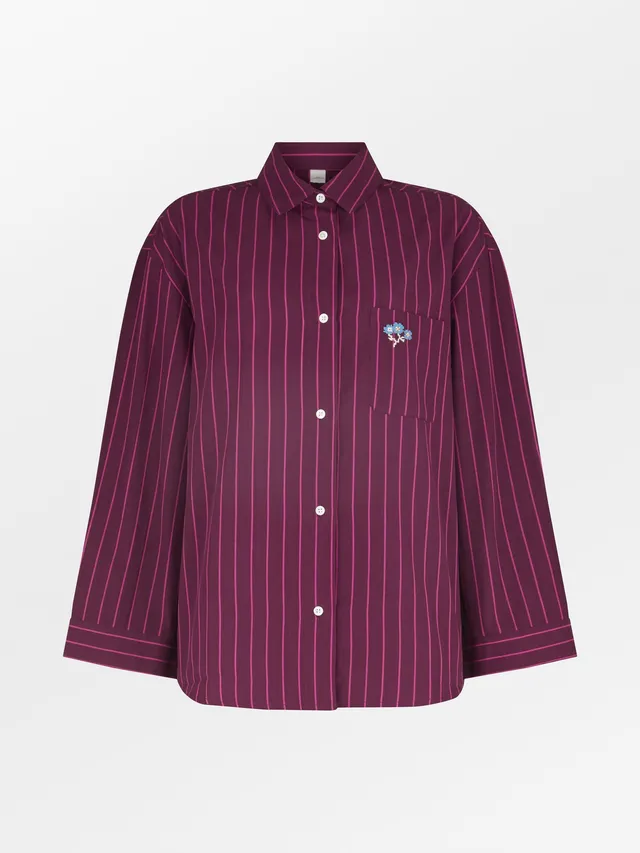 becks-ndergaard-homewear-striped-pyjamas-shirt-pyjama-rot-gr-m image 1