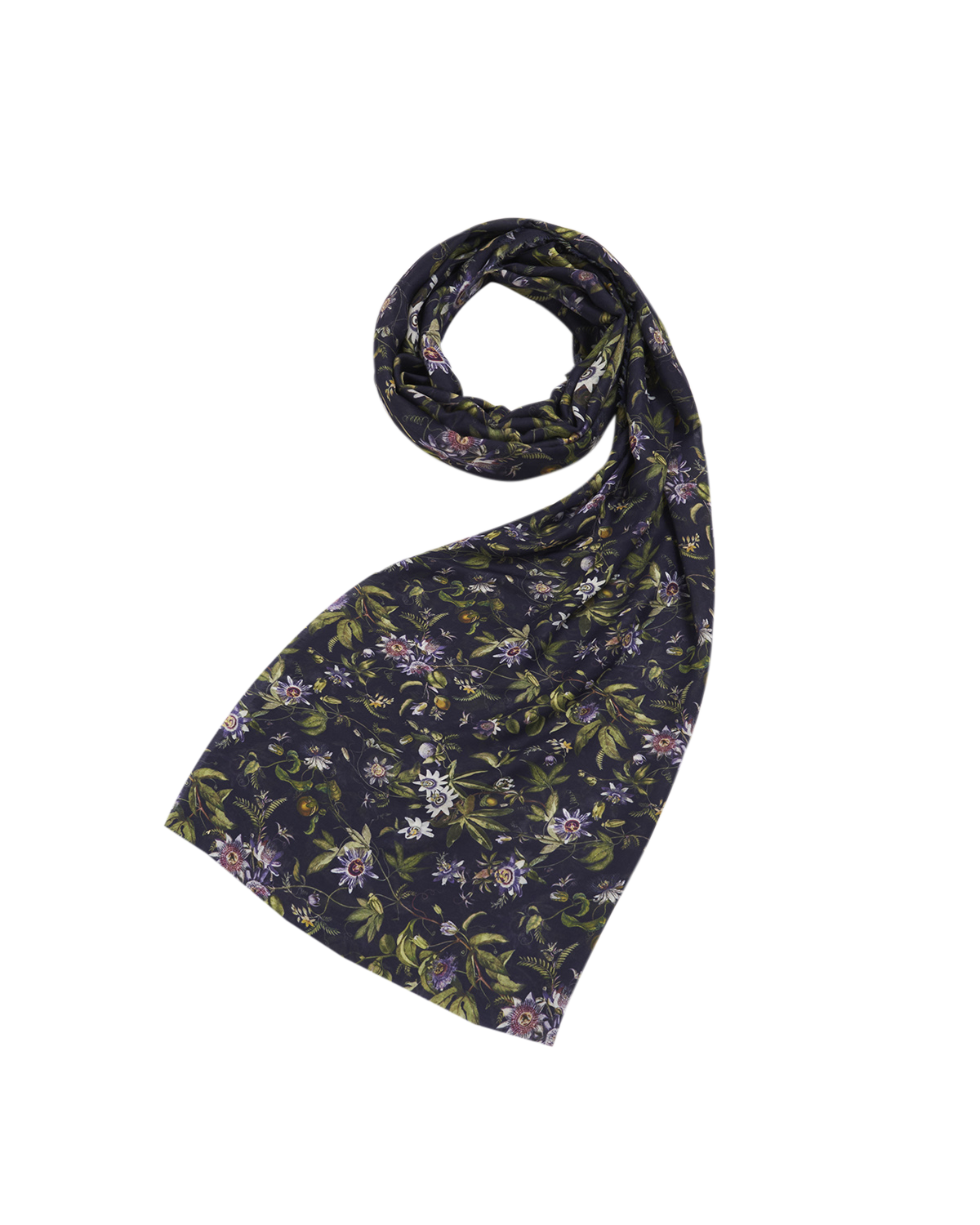 fable-england-passion-flower-schal-navy-leicht-lang image 1