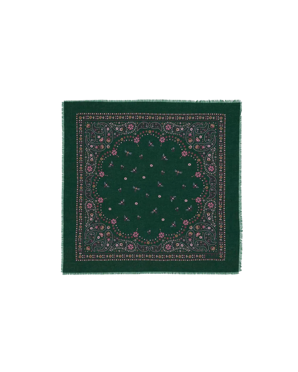 fable-england-paisley-bee-bandana-tuch-gr-n image 1