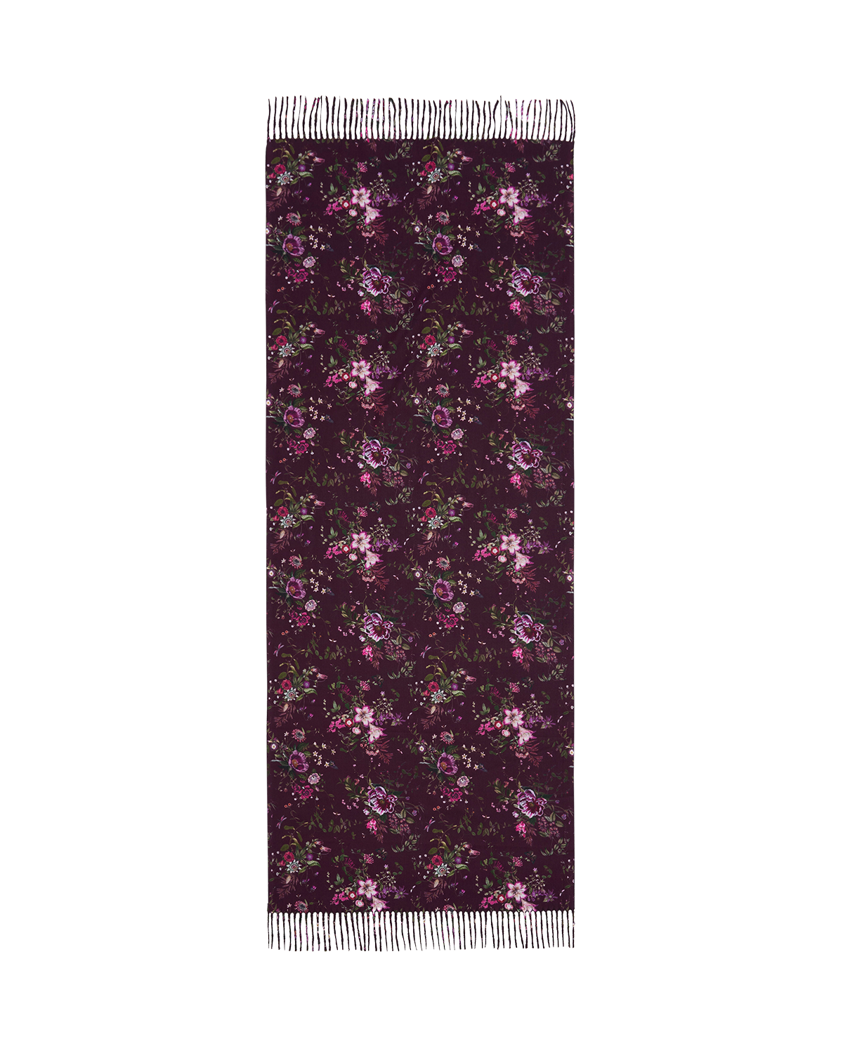 fable-england-eve-floral-schal-burgundy-mit-fransen image 1