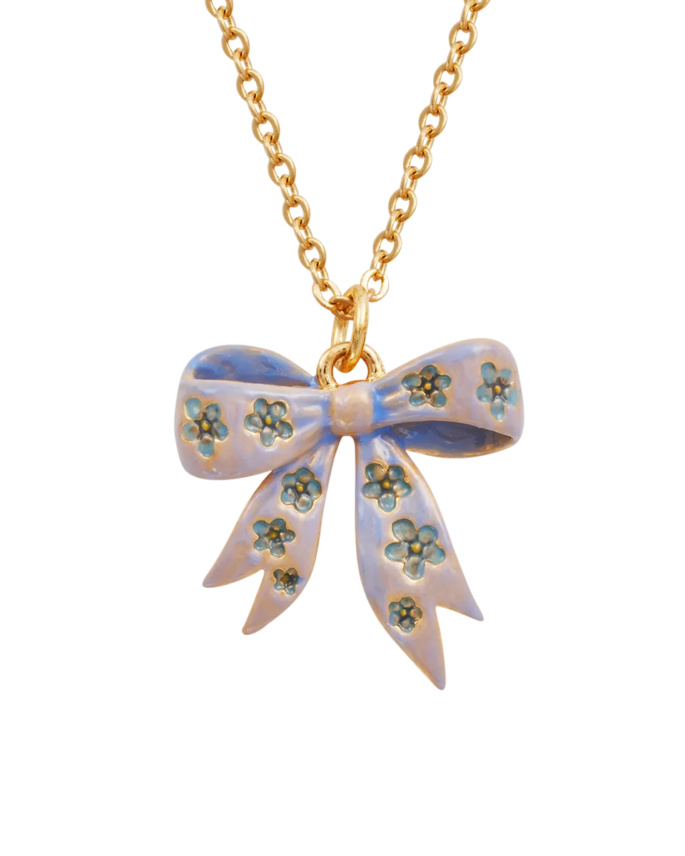 fable-england-jewellery-forget-me-not-halskette-schleife-gold image 1