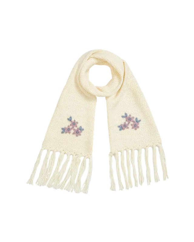 fable-england-forget-me-not-strickschal-creme-blumenmuster image 1
