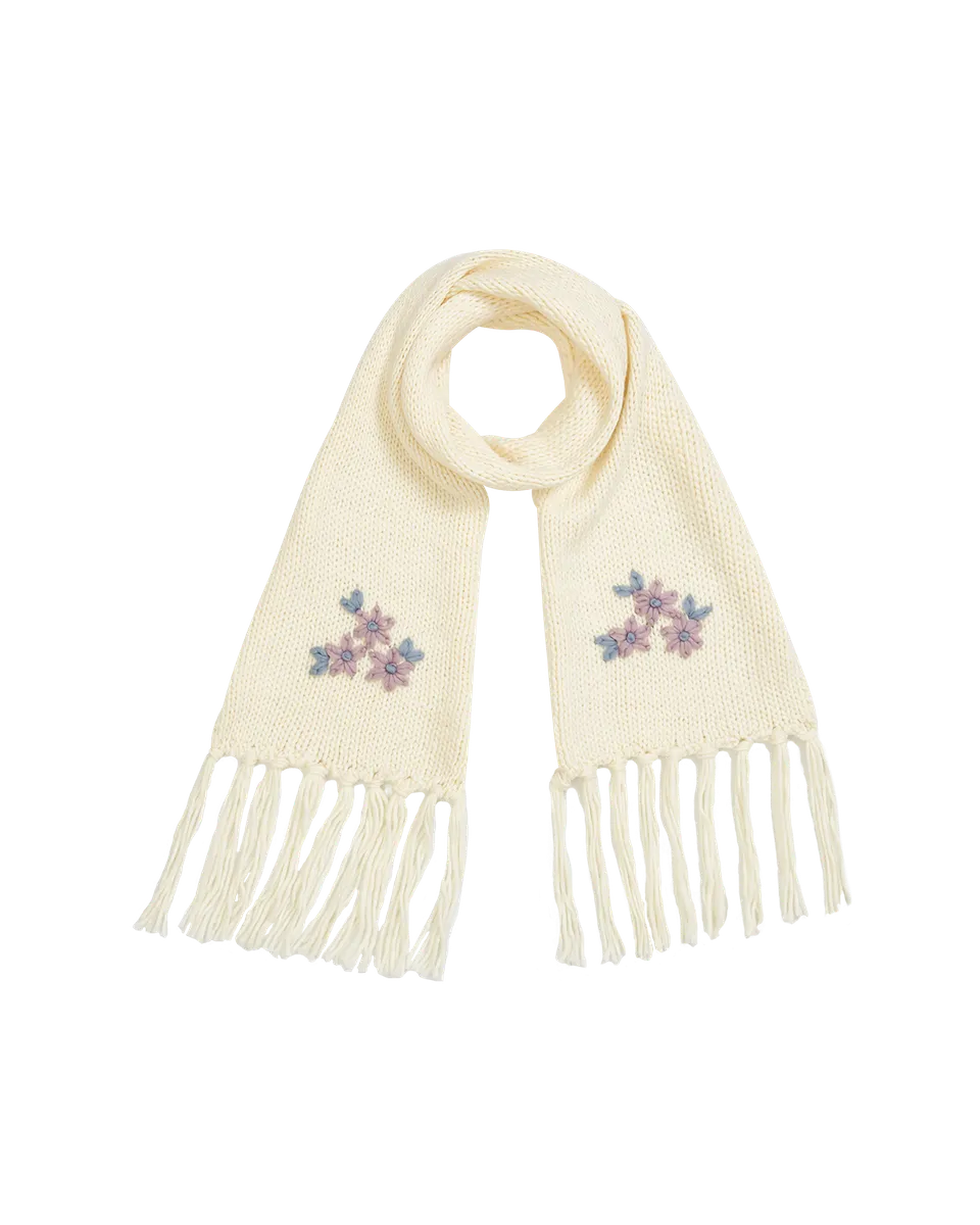 fable-england-forget-me-not-strickschal-creme-blumenmuster image 1