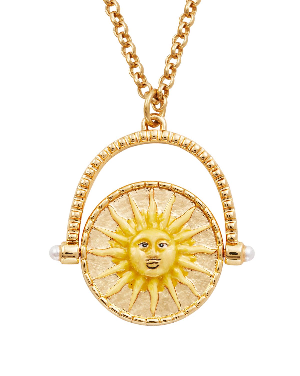 fable-england-sun-moon-spinner-halskette-gold-mit-perle image 1