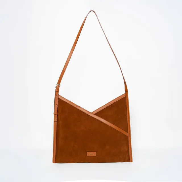 ann-kurz-split-shape-tote-shopper-cuero-wildleder-mix image 1