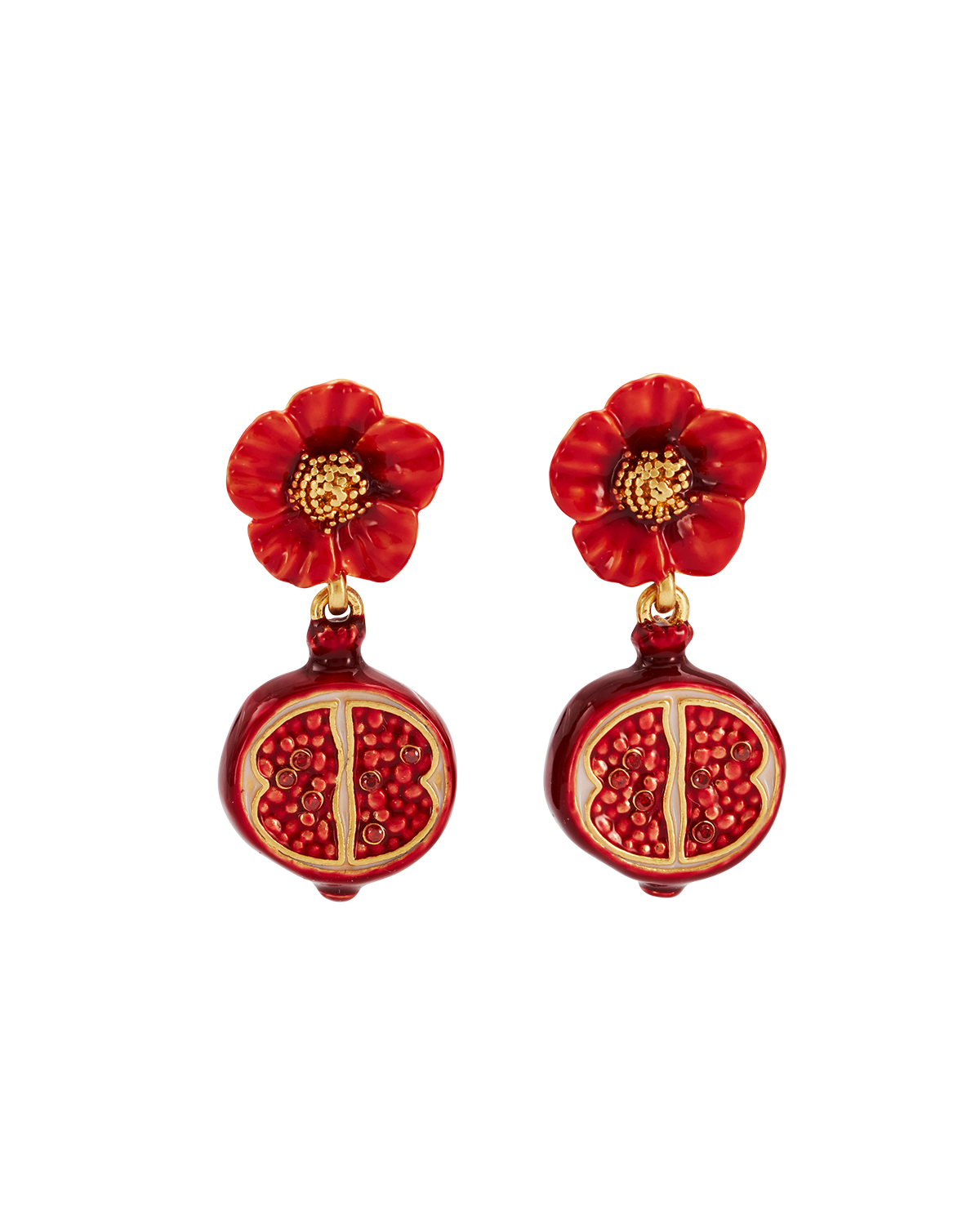 fable-england-blossom-pomegranate-ohrringe-gold-granat image 1