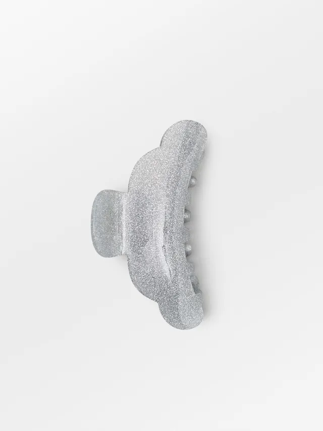 becks-ndergaard-katla-glitter-haarklammer-silber-9-cm image 1