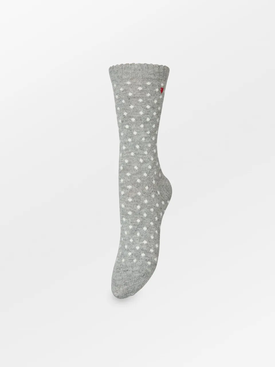 becks-ndergaard-dotted-wola-wollsocken-grey-melange image 1