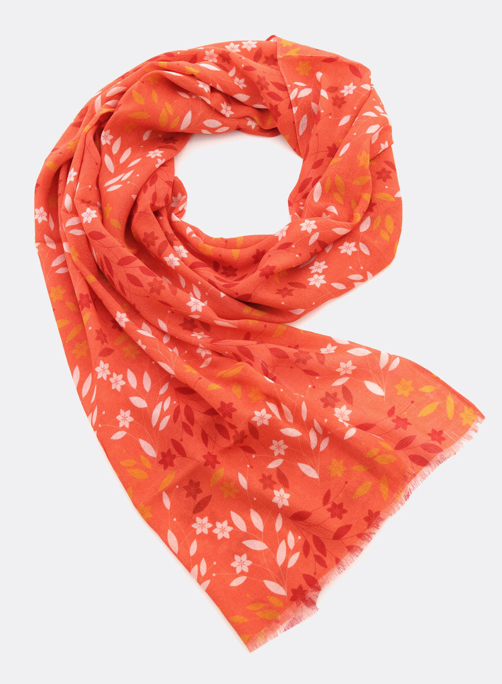djian-elegant-flowers-ecovero-schal-rot-65-x-180-cm image 1