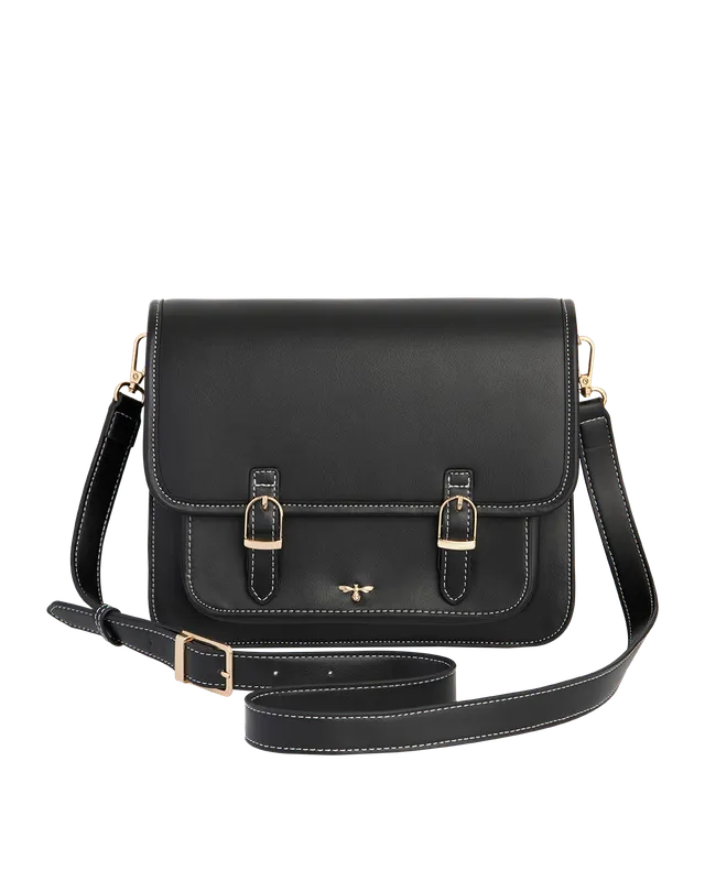 fable-england-black-satchel-handtasche-schwarz-pilz-26cm image 1