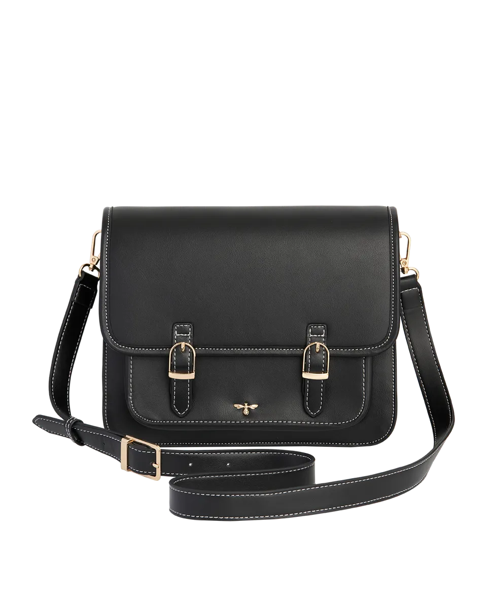 fable-england-black-satchel-handtasche-schwarz-pilz-26cm image 1