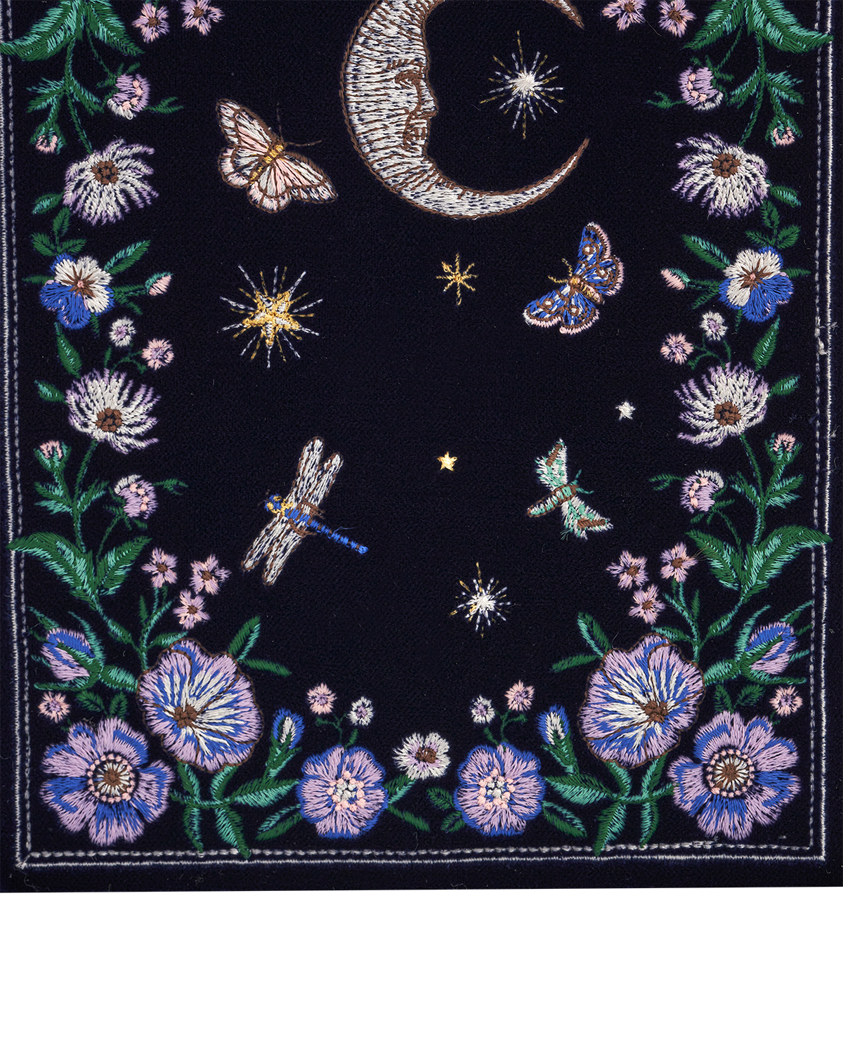 fable-england-marianne-midnight-garden-book-clutch-handtasche-navy-samt image 6